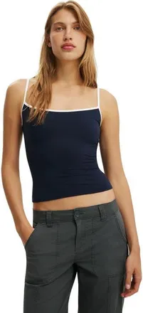 Cotton On Womens Hold Me Cami in Total Eclipse White Bind at Nordstrom, Size Xx-Small