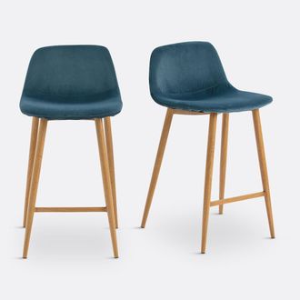 La Redoute Interieurs Set van 2 halfhoge barstoelen, Lavergne