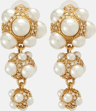 Oscar De La Renta Orecchini pendenti con cristalli