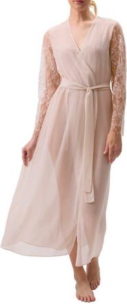 Rya Collection Sincerity Chiffon Robe in Champagne at Nordstrom, Size X-Small