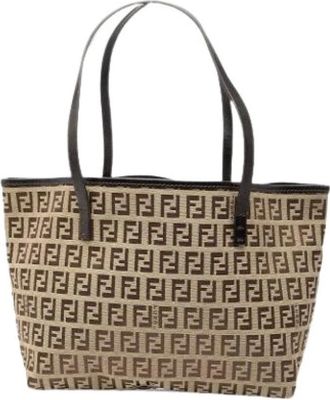 Fendi Pre-owned Tote Bags, female, Brown, Size: ONE SIZE Pre-owned Vintage Tote Bag
