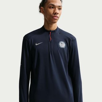 Nike Mens United States Olympic Team Element Dri-FIT 1/4-Zip Top in Blue | HQ5702-455