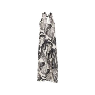 Alysi Maxi Dresses, female, Multicolor, Size: 2XS V-neck Print Maxi Dress