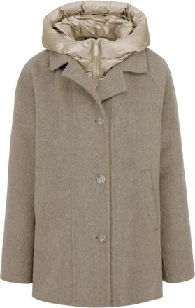 Bomboogie Cappotto bimateriale - - Coats - Donna - Beige - S