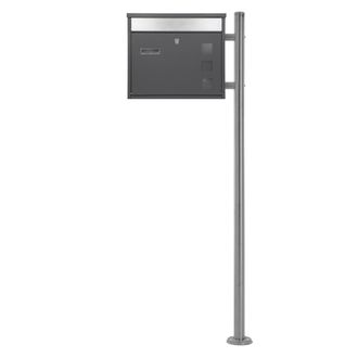 ML Design Buz&oacute;n de acero inoxidable plateado moderno