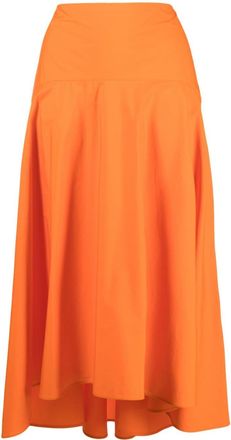 Fabiana Filippi cotton midi skirt - women - Cotton - 44 - Orange