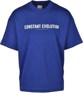 Emporio Armani Blue Cotton Mens T-shirt