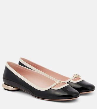 Roger Vivier Viv Podium patent leather ballet flats