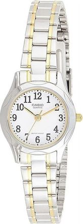 Casio Womens Two Tone Analog Watch White Dial Steel Bracelet - LTP-1275SG-7B