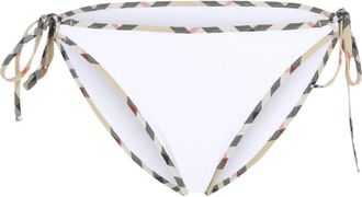 Burberry Check Trim Bikini Broekje - Dames - Bikinis - Wit - S - Badmode