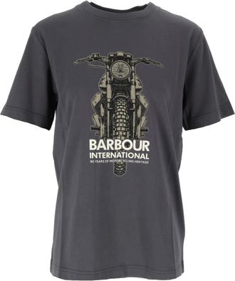 Barbour Causey Grafisch T-shirt - Heren - T-shirts - Grijs - L - Katoen - Tops