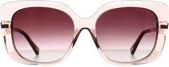 Ted Baker Butterfly Womens Crystal Pink and Gold Brown Gradient TB1732 Heather - One Size
