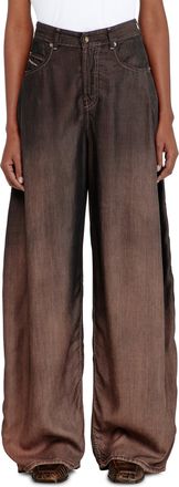 Diesel Relaxed Jeans - 1987 D-Khelz - Jeans - Woman - Brown