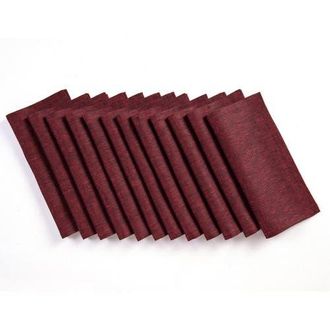Solino Home Linen Cocktail Napkins Set of 12, 6 x 6 Inch for Dining Table, Holiday and Everyday Table Decor - Athena in Red Garnet at Nordstrom