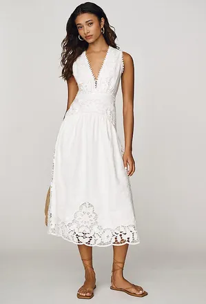 Farm Rio Richilieur Midi Dress
