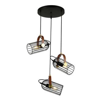 Netlighting Industrial & Retro Hanging Pendant Black 3 Light E27