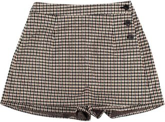 Claudie Pierlot Brown Houndstooth Check Skort Size XS