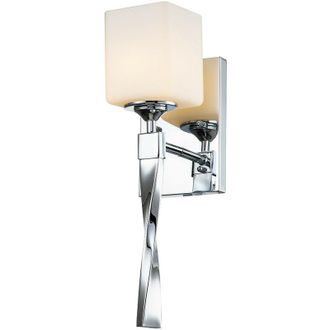 Kichler Elstead Kichler Marette Wall Lamp with Shade Polished Chrome, IP44