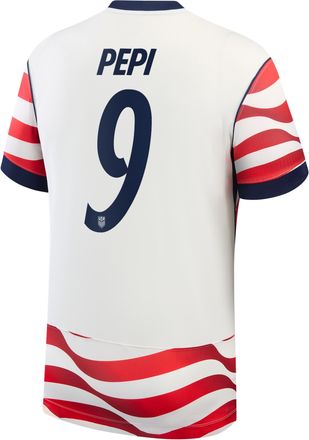 Nike Ricardo Pepi USMNT 2026 Stadium Home Nike Mens Dri-FIT Soccer Jersey in White | NN203993605-USM
