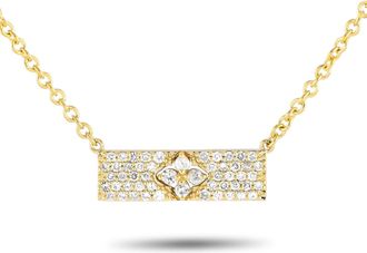Luxury Bazaar 14K Yellow Gold 0.55ct Diamond Necklace PN15561-Y