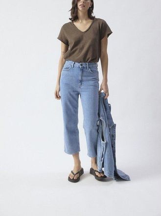 American Vintage T-shirt met V-hals en korte mouwen Sonoma