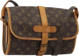 Louis Vuitton Pre-owned Leather Shoulder Bag - Dames - Vintage Schoudertas - Bruin - ONE Size - Leer - Vintage