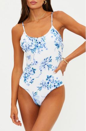 Beach Riot Britt One-Piece Swimsuit in Blushing Blooms at Nordstrom, Size X-Small