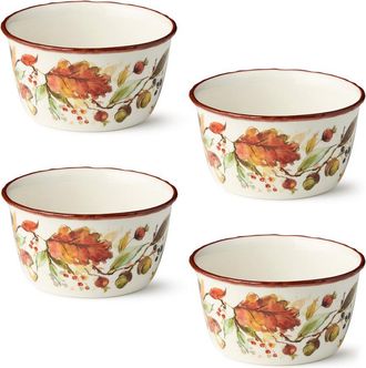 Certified International Autumn Meadows Set Of 4 Ice Cream Bowls