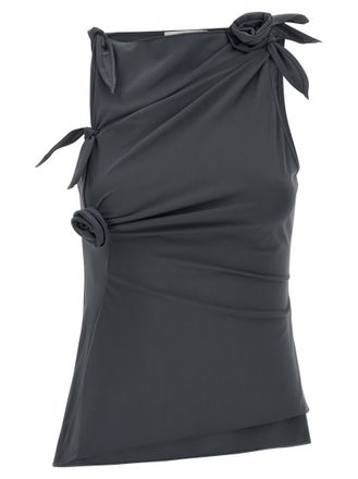 Coperni Grey Asymmetric Flower top