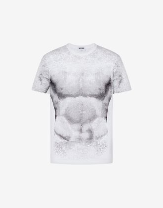Moschino Printed organic cotton jersey T-shirt - White