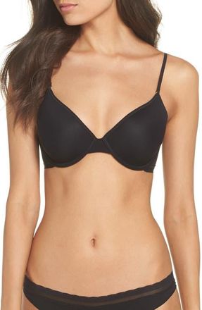 OnGossamer Next to Nothing Underwire T-Shirt Bra in Black at Nordstrom, Size 32Ddd