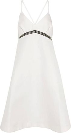 sacai Kleedjes, Dames, Wit, S, Katoen, Midi Jurken