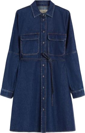 Max Mara Balenio Jurk - Dames - Shirt Kleedjes - Blauw - S - Kleedjes