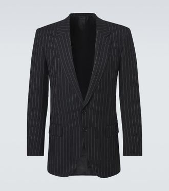 Tom Ford Blazer de sarga de lana a rayas
