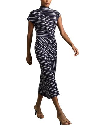 Reiss Dillon Stripe Print Dress