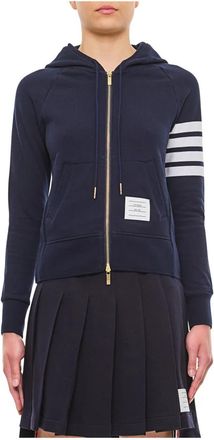 Thom Browne Zip-throughs - Dames - Vesten met rits - Blauw - XS - Hoodies & sweatvesten
