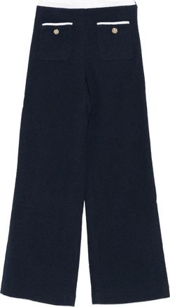 Maje Pantaloni dritti in tweed - Blu