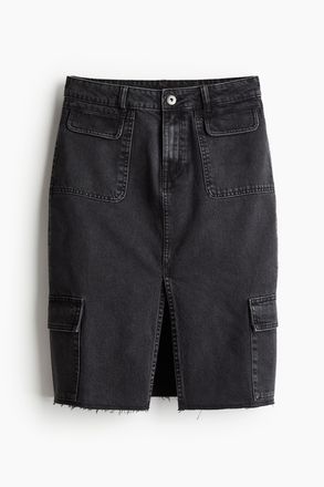 H&M Cargojupe aus Denim - Schwarz