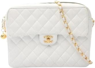 Chanel Pre-owned Matelasse Caviar Skin Shoulder Bag - Dames - Vintage Schoudertas - Wit - ONE Size - Leer - Vintage