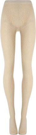 Wolford Grafische Bloemige Panty - Dames - Pantys - Beige - XS - Wol - Ondergoed