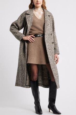 Treasure & Bond Herringbone Tweed Coat in Brown- Black Tweed at Nordstrom Rack, Size Xx-Small