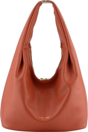 Pourchet Arche Satchel - Dames - Schoudertassen - Oranje - ONE Size - Leer - Tassen