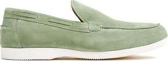 Duke and Dexter stitched scott loafers - men - Calf Suede/Calf Leather/Rubber - 41 - Green