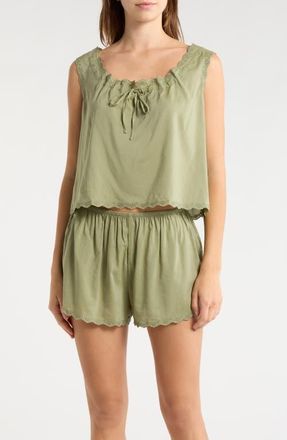 Reformation Hazel Short Pajamas in Artichoke at Nordstrom, Size X-Large