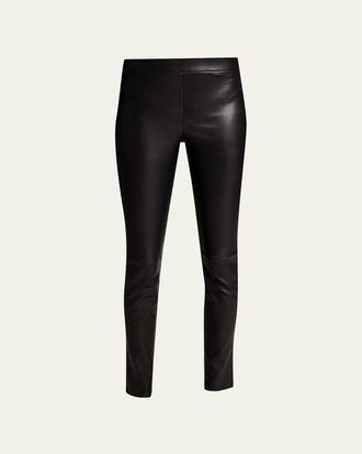 Theory Adbelle Skinny Leather Leggings
