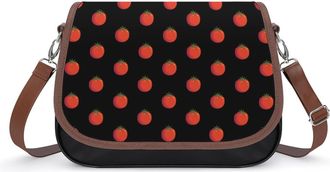 Generic Tomatoes Womens Crossbody Bag Fashion Shoulder Handbags Message Tote Bag with Adjustable Strap