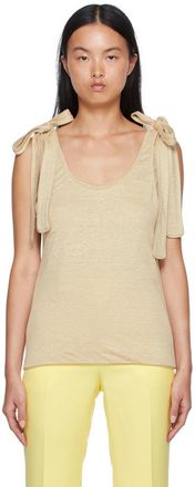 Chloé Light green silk jacquard top with roses from