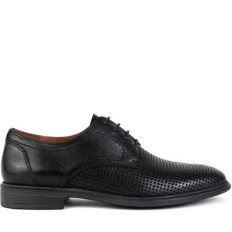 Sergio Moretti Zwarte Formele Zakelijke Schoenen - Heren - Nette schoenen - Zwart - 45 EU - Leer - Schoenen