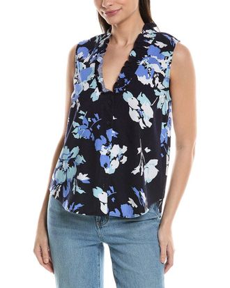 Ellen Tracy Linen-Blend Top