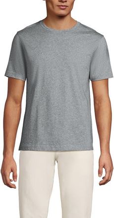 Lands End Short Sleeve Cotton Supima Tee in Gray Marble Heather at Nordstrom, Size X-Large